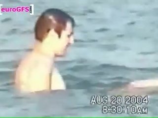 Gabriella fucks a youth in the water