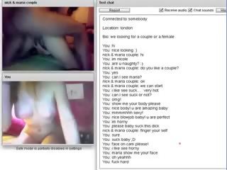 Chatroulette #77 wellustig koppel zuigen en lang neuken