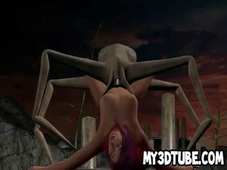 3d multik deity getting fucked by an keseki spider