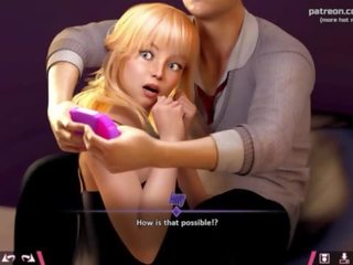 Double Homework &vert; passionate blonde teen lassie tries to distract beau from gaming by showing her marvellous big ass and riding his phallus &vert; My sexiest gameplay moments &vert; Part &num;14