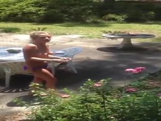 Grand Blonde In Bikini Outfit Gets Caught On Camera