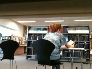 Fat harlot Flashing In Public Library