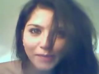 O mais quente jovem mulher apanhada em webcam