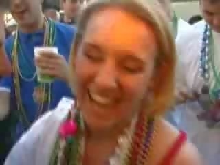 Fest - young woman showing tits