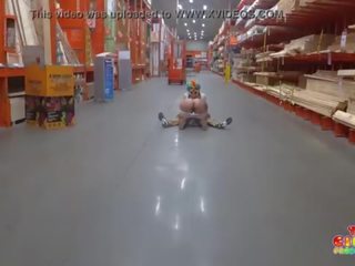 Clown gets dick sucked in The Home Depot