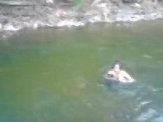 Marvelous and busty amateur teen deity swimming naked in the river - fuckmehard.club