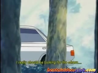 Nakatali pataas anime gangbanged sa pamamagitan ng mataba tao